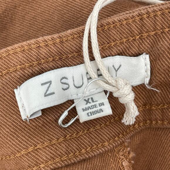 Z SUPPLY Noah Cargo Pants Size Extra Large Chestnut Cropped NWT Cotton Stretch - Picture 6 of 16